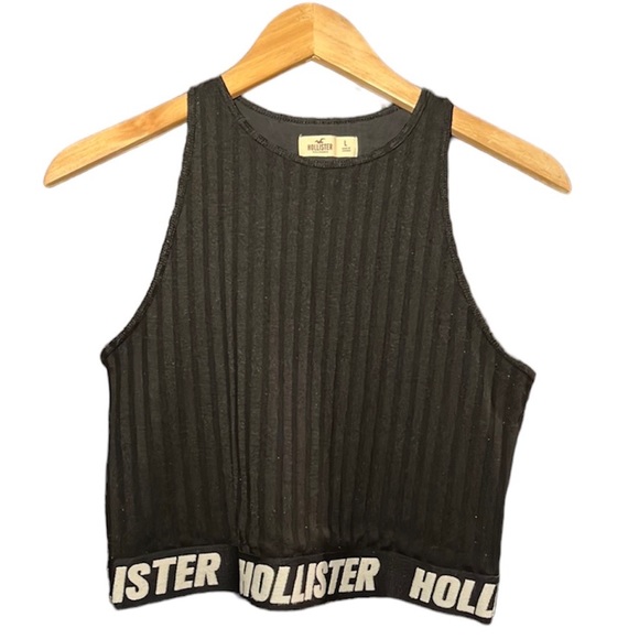 Hollister Tops - Hollister Co. Women's Black Crop-top